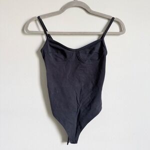Wilfred Free Aritzia Black Bustier Bodice Bodysuit XS